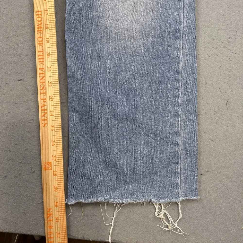 True Religion Jeans Mens 36  Ricky Relaxed Straight Blue  Flap HEM DAMAGE